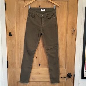 PAIGE Olive Skinny High-Rise Jeans
